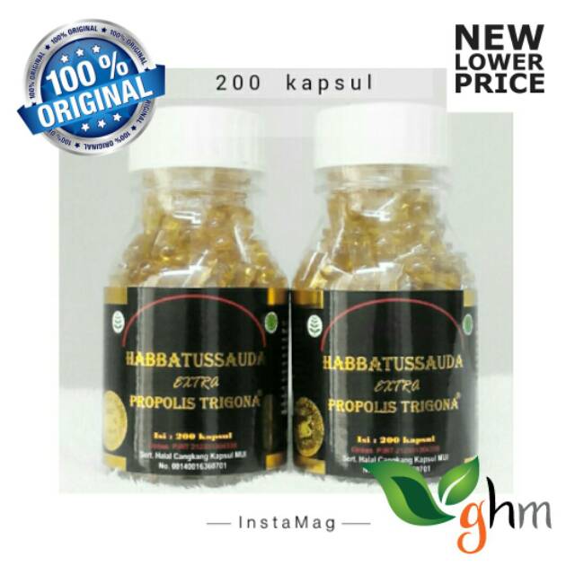 ( Asli 100% ) HABBATUSSAUDA TRIGONA 200 KAPSUL | HABBATUSSAUDA OIL MINYAK