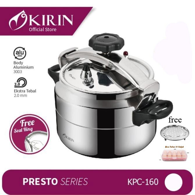 KIRIN Presto 16 Liter KPC-160 Panci Masak Cepat Kirin KPC160 KPC 160