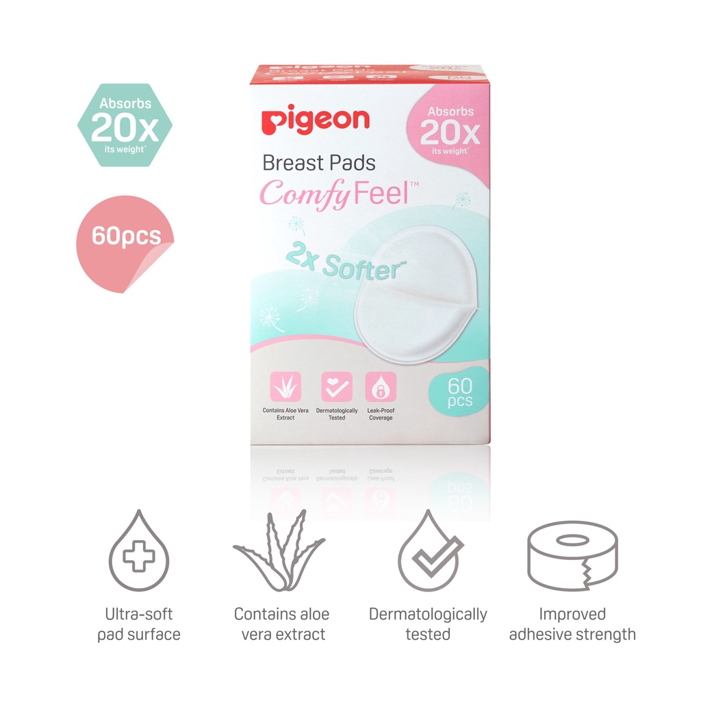 *FRAULEINCO* Breast pad Pigeon Comfy feel daya serap 20x / Pigeon Breast Pad Comfy Feel 2x softer 50pcs