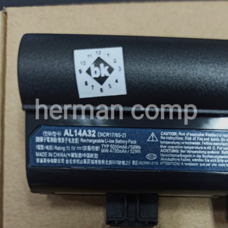 Original Baterai Acer Aspire E14 E15 E5 471 471g 411 411g 421 421g AL14A32