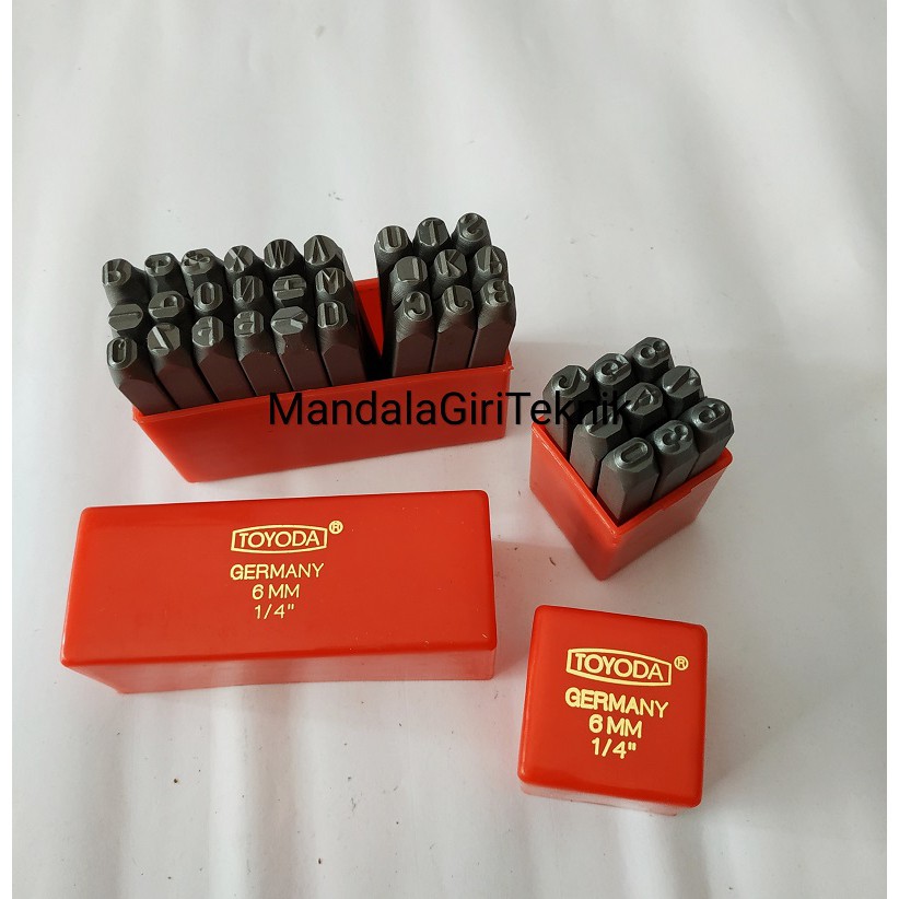 Alat ketok angka dan ketok huruf ukuran 6mm Full Set