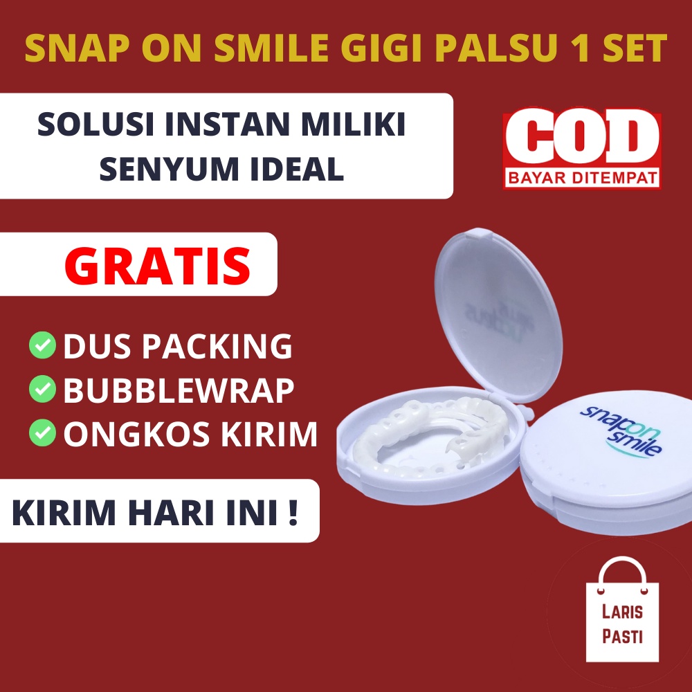 Snap On Smile Original Gigi Palsu Atas Bawah Gigi Palsu Lepas Pasang Veneer Instant Ideal Smile Snap