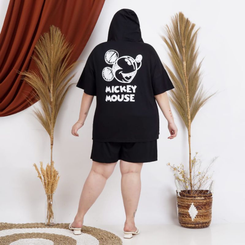 (LD 140cm) 4L ATASAN BIGSIZE MICKEY PAKAIAN WANITA ATASAN BIGSIZE ATASAN JUMBO