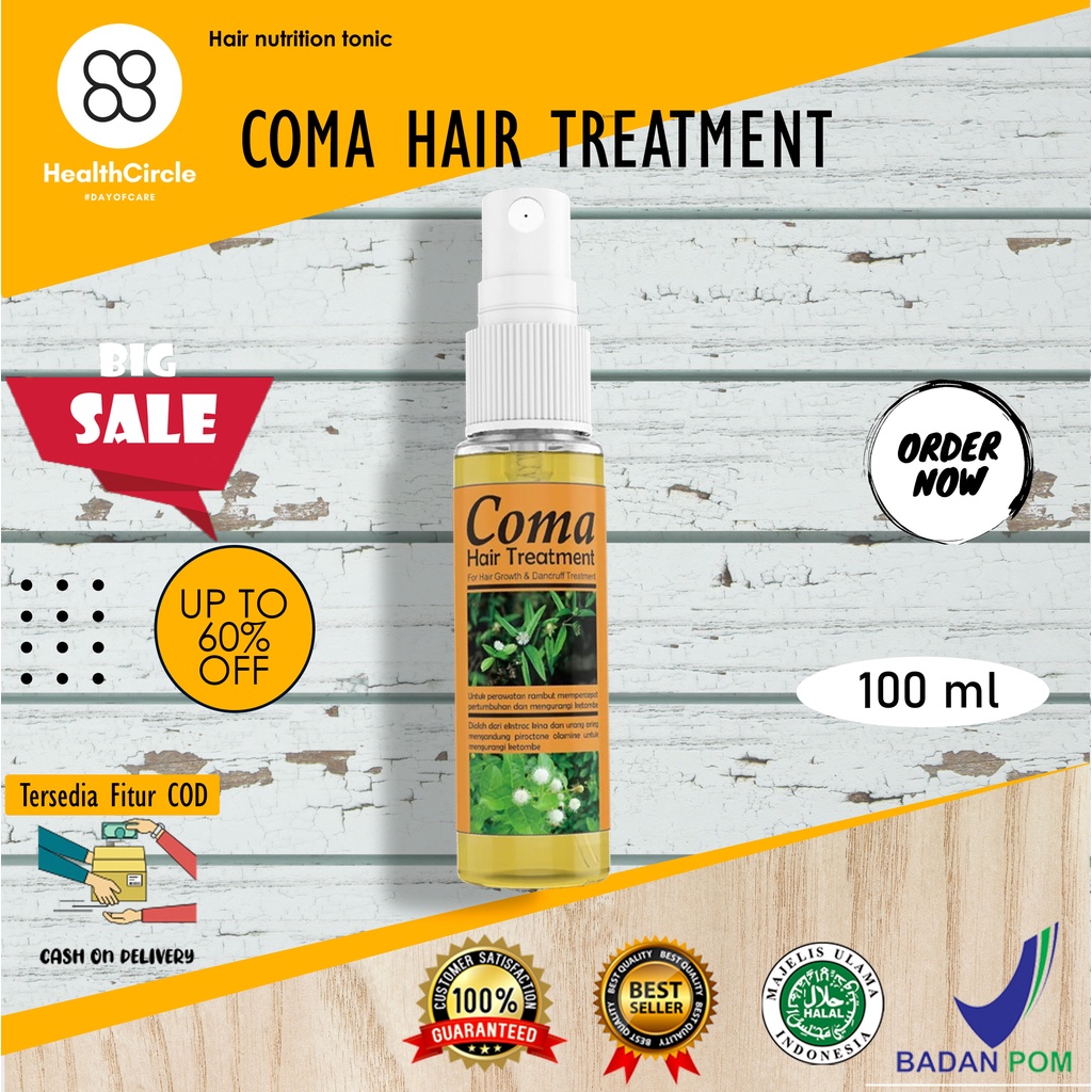 COMA HAIR TONIC/TREATMENT – Spray Nutrisi Rambut penyubur rambut / Hair Tonic  Anti Ketombe Vitamin 