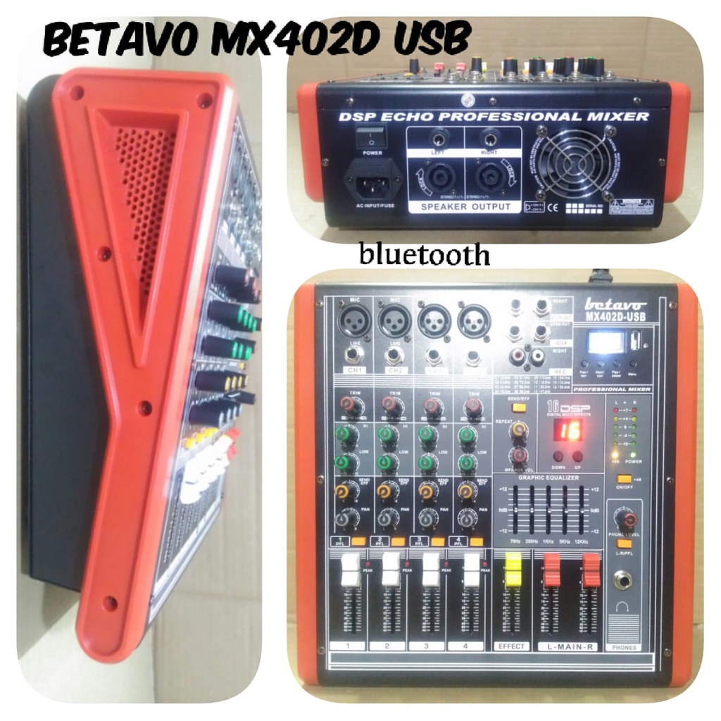 Power Mixer 4 Channel BETAVO MX402D-USB Original TERBAIK