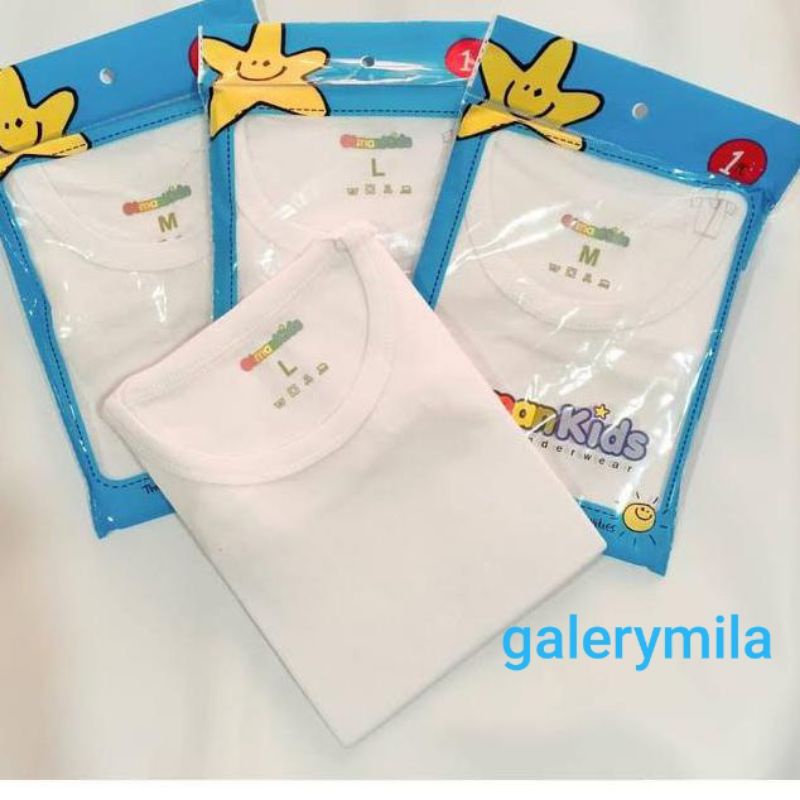 [ SATUAN ]_ KAOS OBLONG PUTIH GT MAN KIDS/ OBLONG GT MAN KIDS PUTIH POLOS