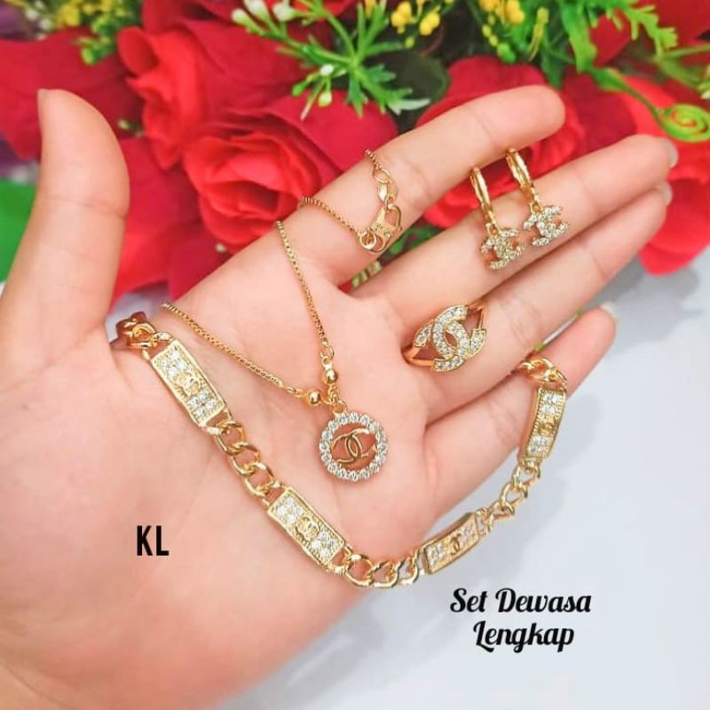 XUPING SET CHENELL DEWASA LAPIS EMAS GOLD BANYAK PILIHAN MODEL NYA