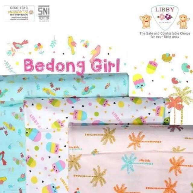 1 Pcs LIBBY Bedong SATUAN Bayi / Baby Motif (90 X 110Cm)