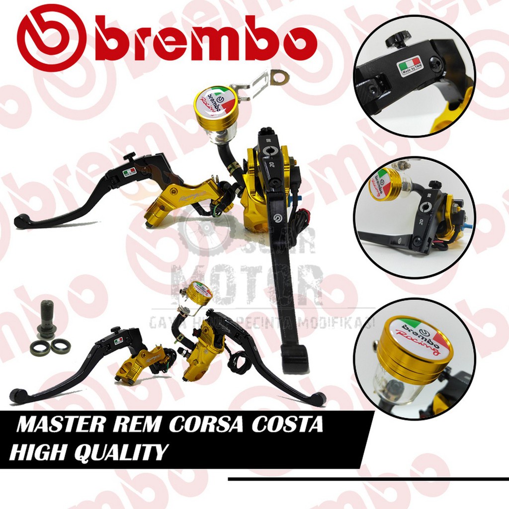 MASTER REM BREMBO RCS 19 CORSA CORTA TABUNG CNC TWM UNIVERSAL motor