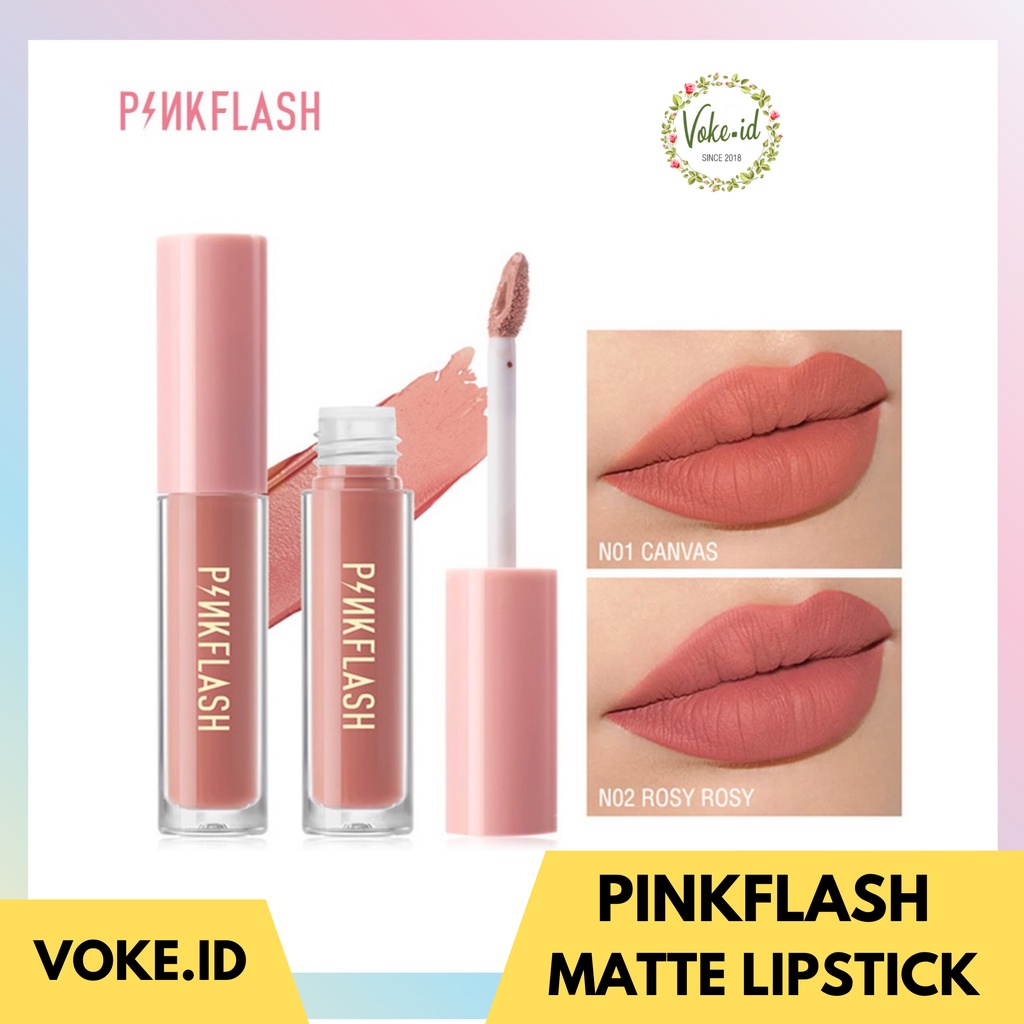 [VOKE.ID GROSIR] PINKFLASH Matte Lipstick