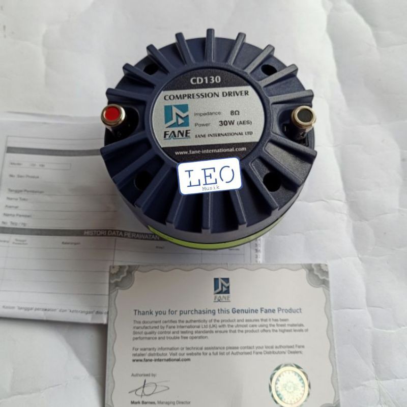 FANE COMPONENT DRIVER CD-130 TWEETER SPEAKER FANE CD130 ORIGINAL
