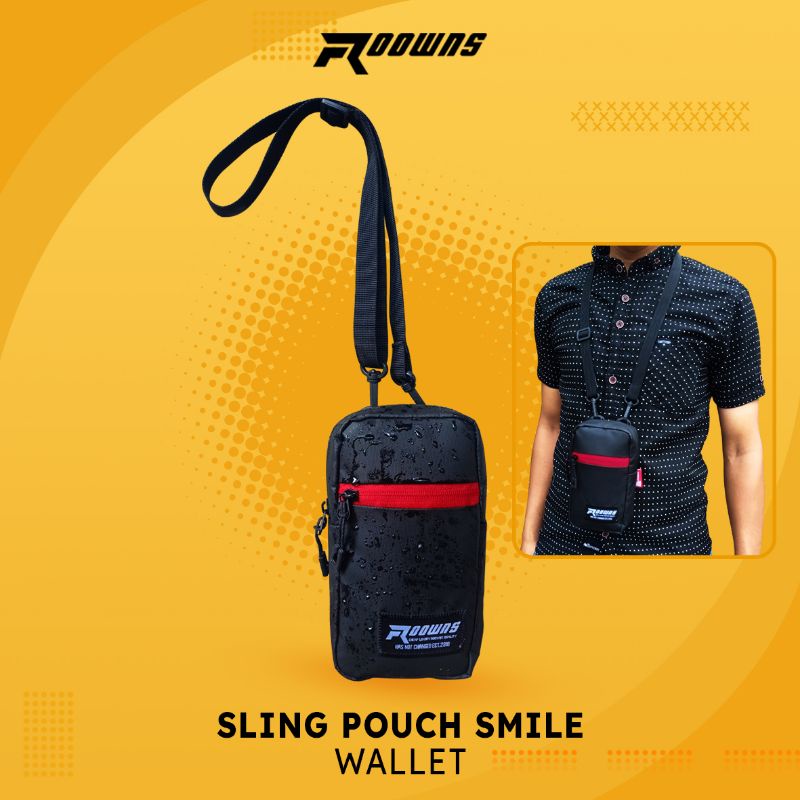 Sling Pouch Wallet Waterproof Dompet Kartu Anti Air Sling Bag Roowns Smile