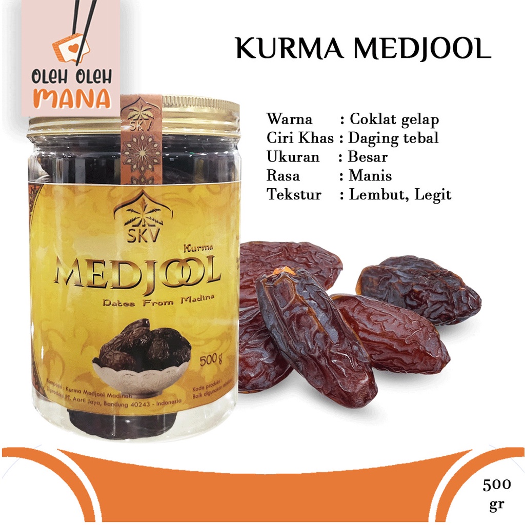 

SKV Kurma Medjool Medjol Madinah Toples 500 gr