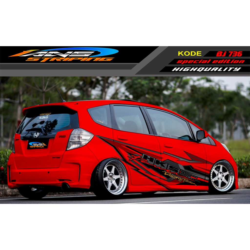 STICKER VARIASI MOBIL HONDA BRIO AGYA JAZZ AVANZA YARIS / DECAL STICKER MOBIL JAZZ / STIKER MOBIL