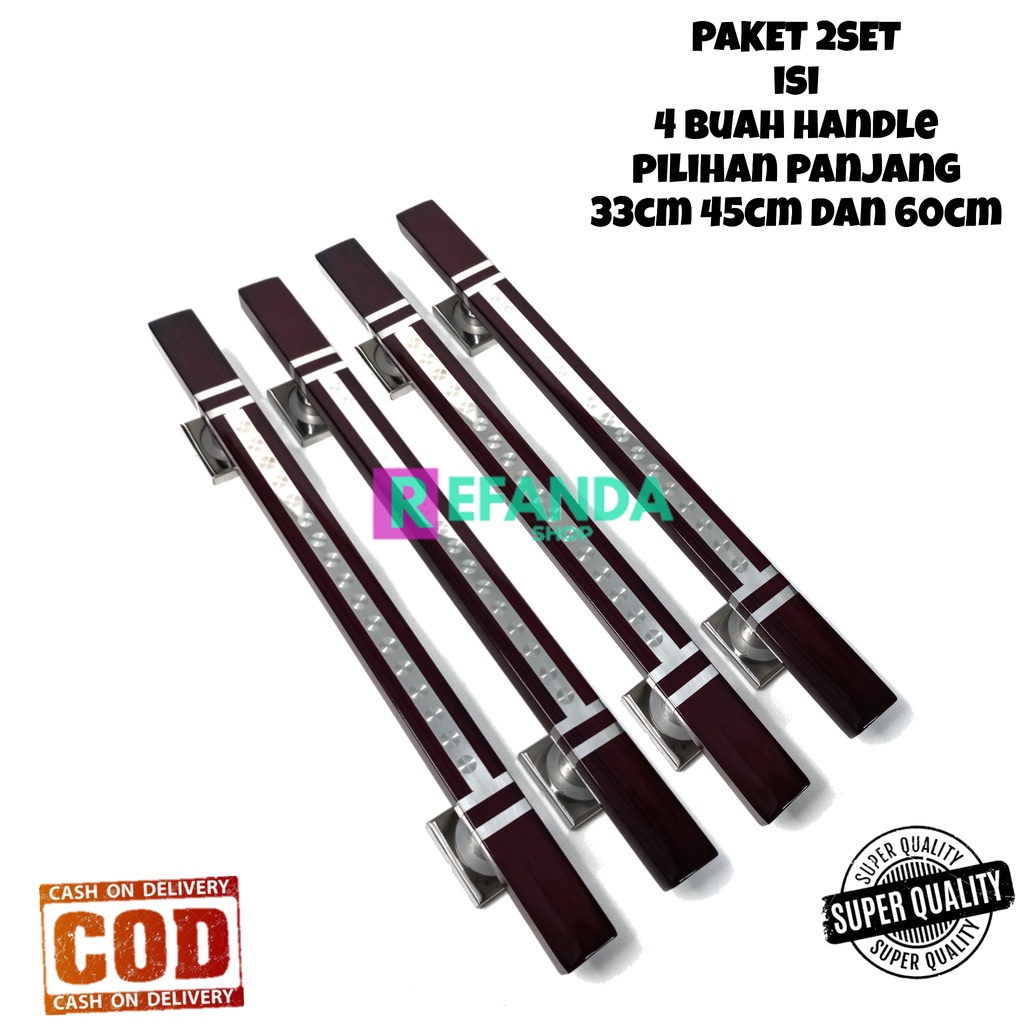 Jual 2pasan/4biji gagang handle tarikan pintu rumah minimalis panjang