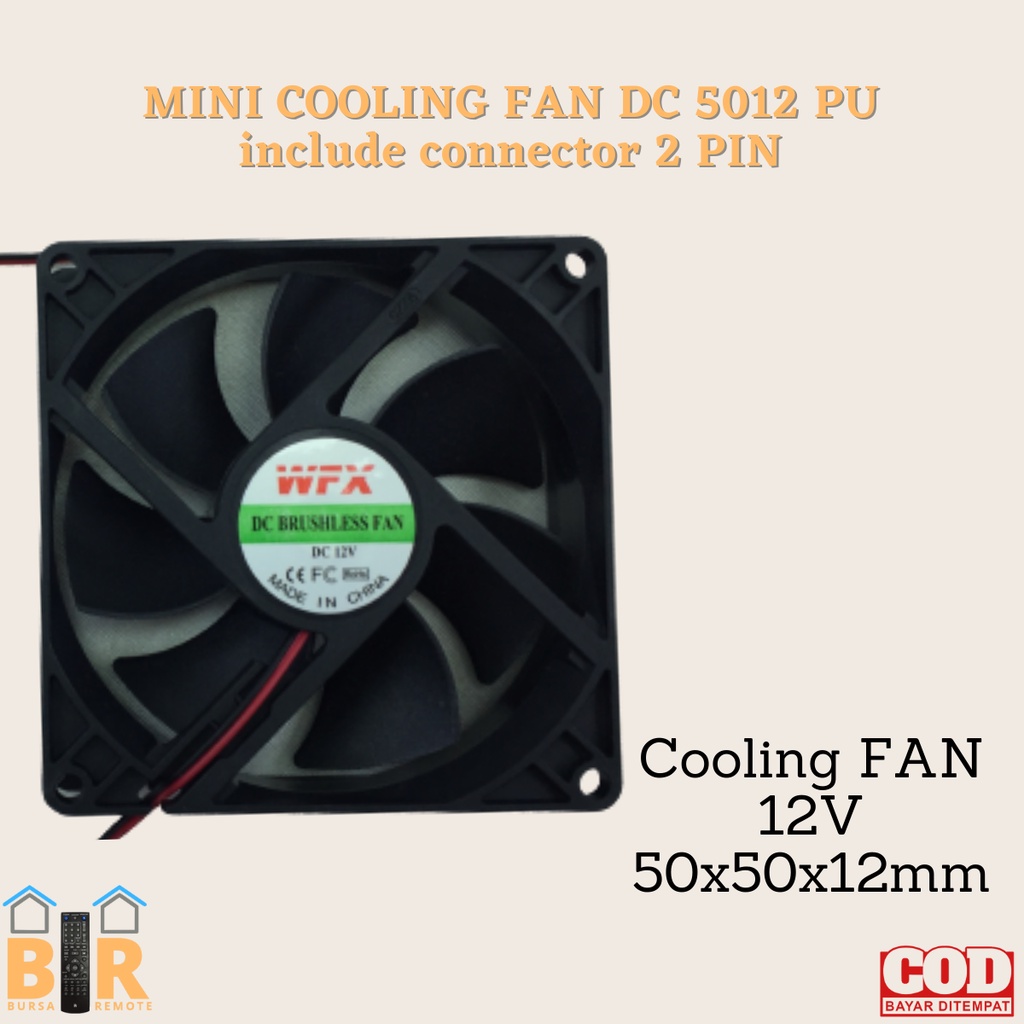 MINI COOLING FAN DC 3CM - 12CM 3010 4010 4020 5012 6010 6015 6025 7015 8025 9025 12025 12V 1A Dc CPU include connector 2 PIN