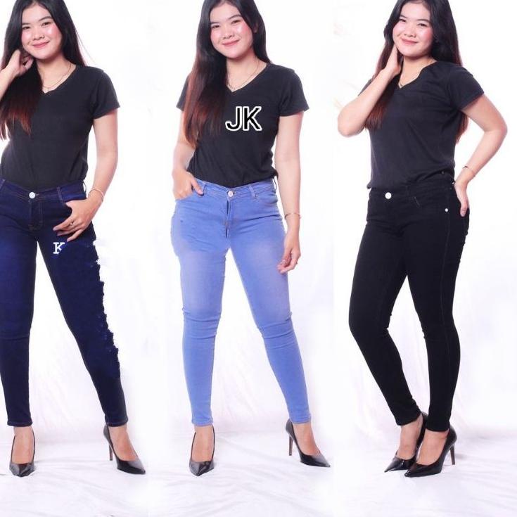 Terbaru.. CELANA PANJANG PRADA WANITA CELANA JEANS PANJANG WANITA SKINNY BIG SIZE JUMBO
