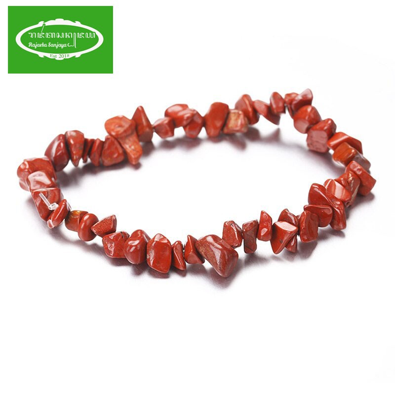 Gelang Handmade Rajarta Crystal Chip Stones Red Jasper Hq