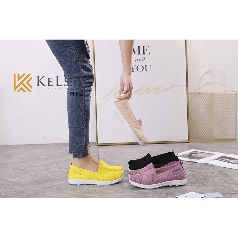 (GRATIS ALAS KAKI) RESTOCK!!  NICOLE SEPATU SLIP ON KELSEY #PHK62  Flexknit Flats import