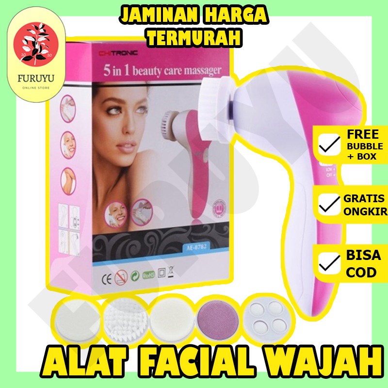 Alat Pembersih Pijat Spa Facial Wajah 5 in 1 Beauty Care Massager