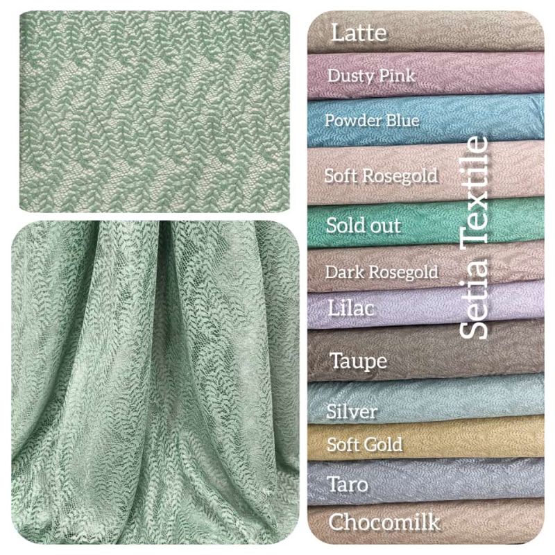 (SetiaTextile) Brukat gliter motif baru