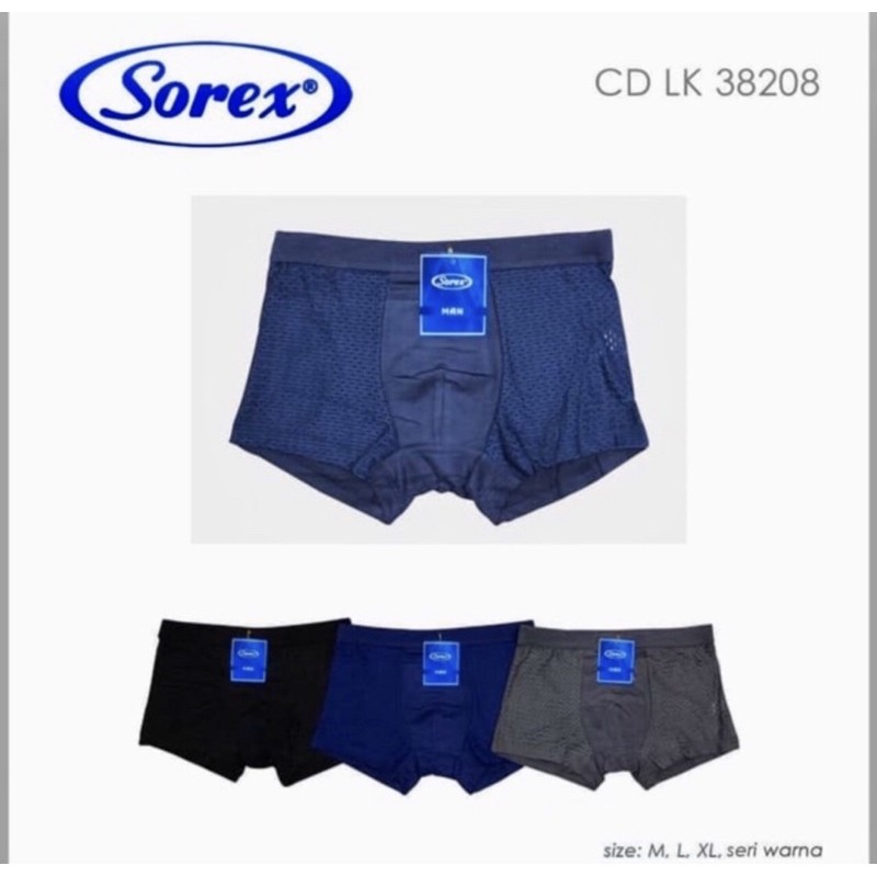 CD/Celana Dalam Boxer pria SOREX-MEN’S 38208 isi 2pcs