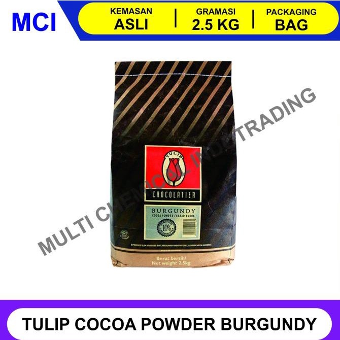 

TULIP BURGUNDY COKLAT BUBUK / COCOA POWDER 2.5 KG ---NEW---