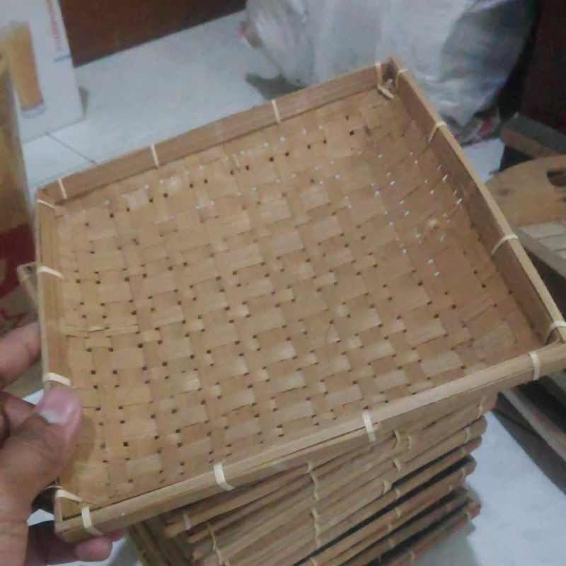 Piring Saji Aesthetic/Piring Lalapan Bambu