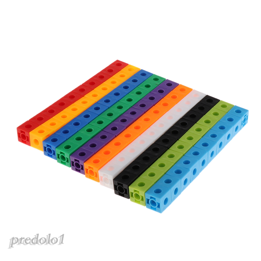 [PREDOLO1] 100pcs MathLink Counting Cubes Early Education 100pc 2cm x 2cm x 2cm cubes
