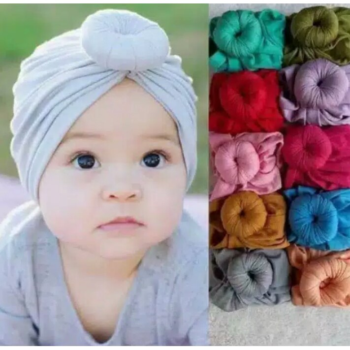 Turban bayi motif DONAT / kerudung anak terbaru/hijab anak perempuan/ciput anak lucu