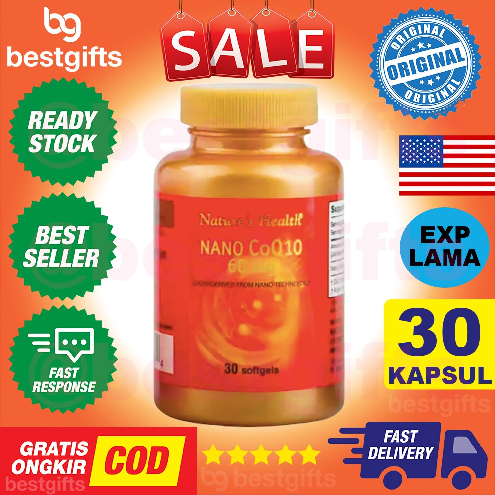 NATURE'S NATURES NATURE HEALTH NANO COQ10 60MG IMUNITAS HIPERTENSI JANTUNG TEKANAN DARAH 30 KAPSUL