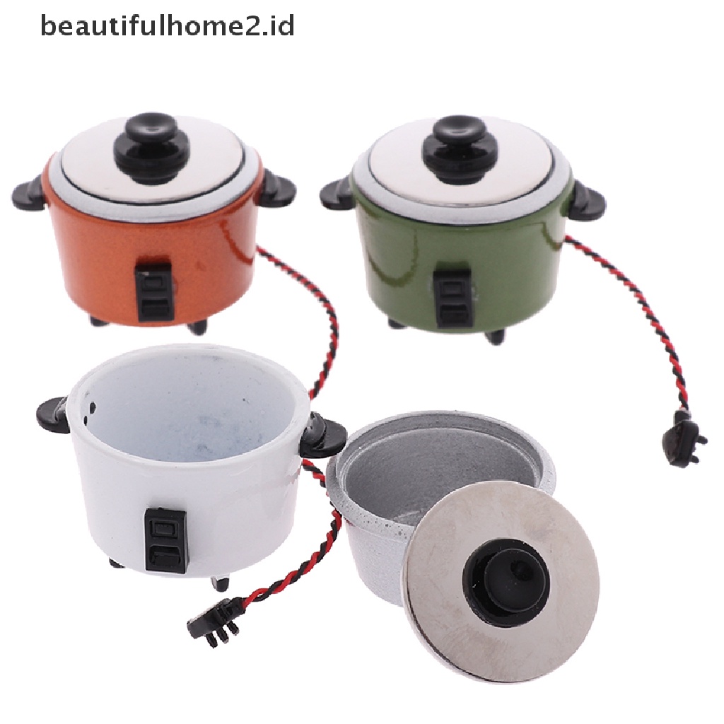 Beautifulhome2. Buku Literatur Dalam Bahasa MandarinId 1pc Miniatur Rice Cooker Skala 1: 12 Untuk Aksesoris Dapur Rumah Boneka