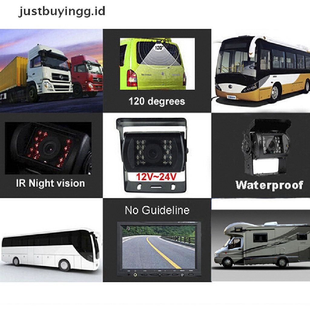 (Justbuyingg.Id) Kamera Mundur / Parkir Mobil / Truk / Bus 18 Led Ir Night Vision