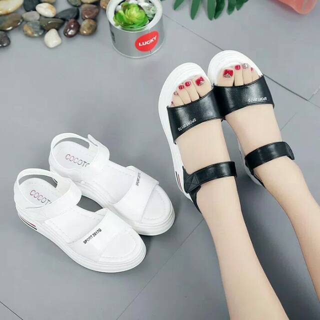 SENDAL FASHION / SENDAL FDL HITAM PUTIH / SENDAL TALI / SENDAL CEWEK / SEPATU CEWEK MURAH