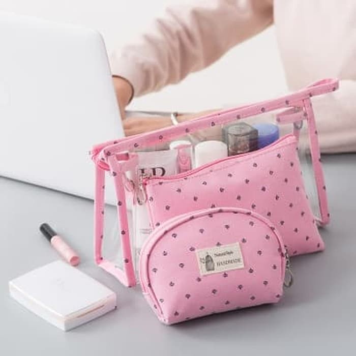 Igrosir Korean 3in1 beauty / cosmetic / Pouch / toiletries / multi-purpose bag / Tas Kosmetik