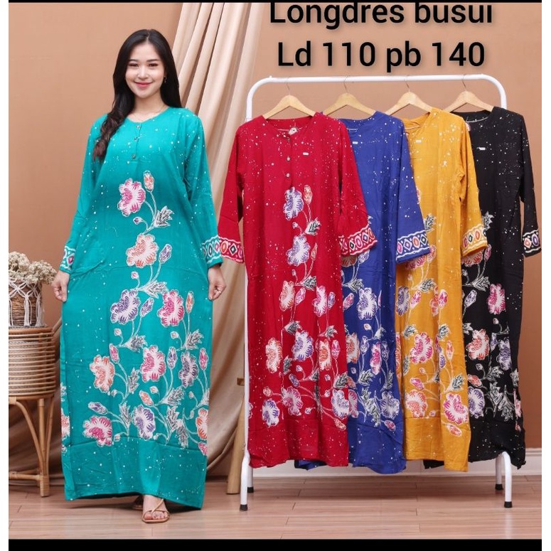 TERBARU!!!!! Longdres Cap Busui/Batik Cap Pekalongan/Daster Maura/Batik Modern  /Gamis Kekinian/by Sahara