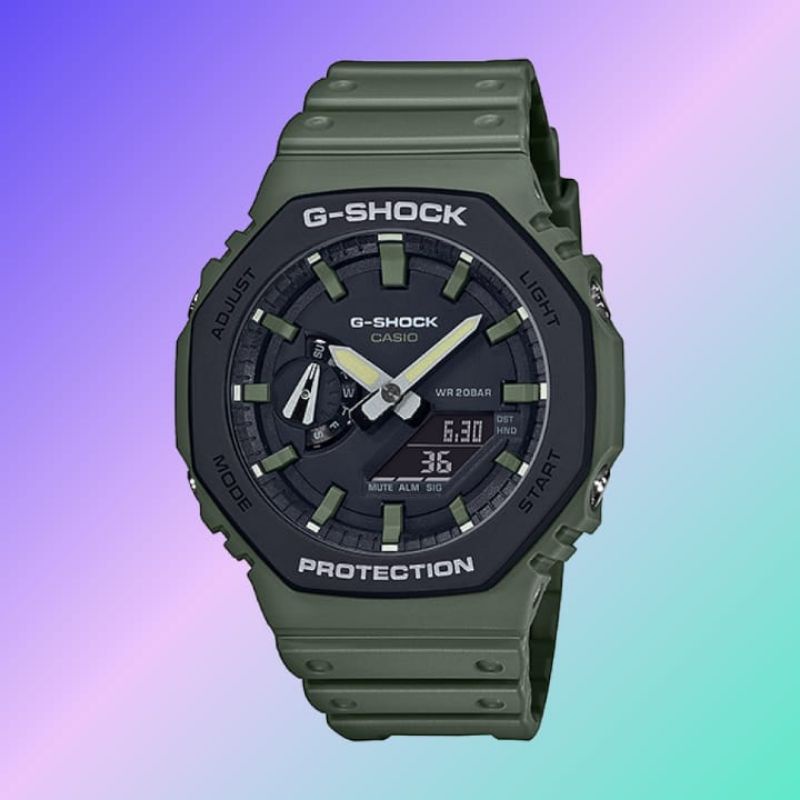 Jam tangan Sporty CASIO G-SHOCK GA-2110SU-3ADR GA 2110 2100 Autolight fullset