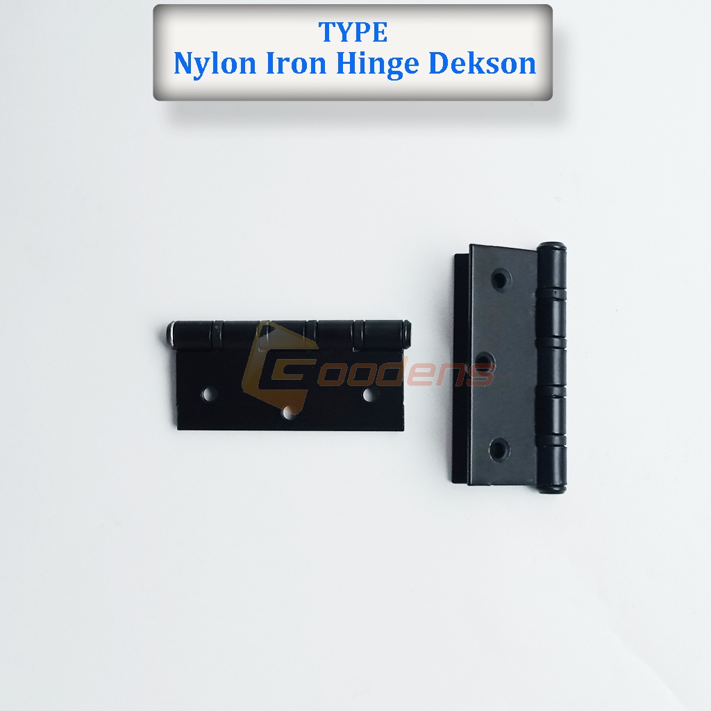 Dekson Nylon Iron Hinge 3 Inch Engsel Kupu-kupu Nilon