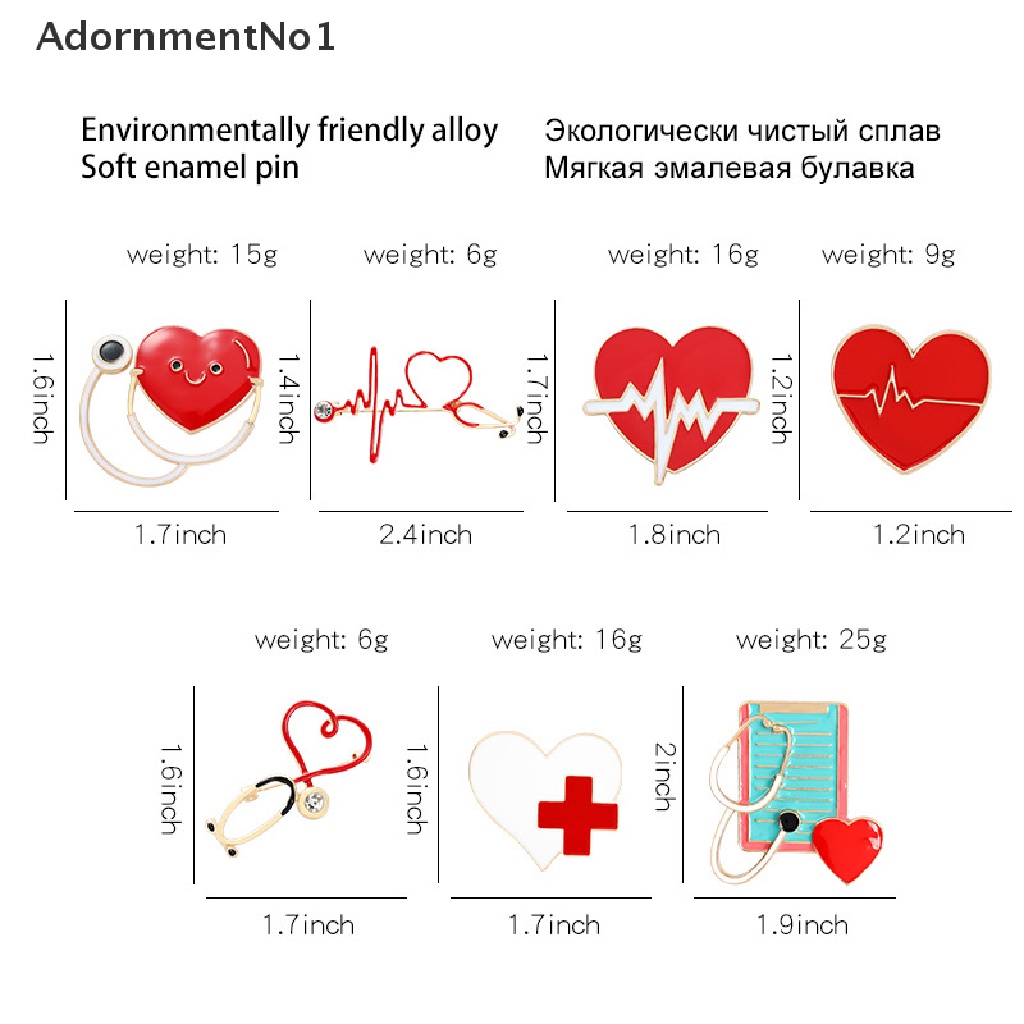 (AdornmentNo1) Pin Bros Stetoskop Elektrokardiogram Untuk Dekorasi Baju