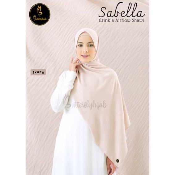 HIJAB PASHMINA SABELLA CRINKLE AIRFLOW SHAWL  BY BUTTERFLY HIJAB