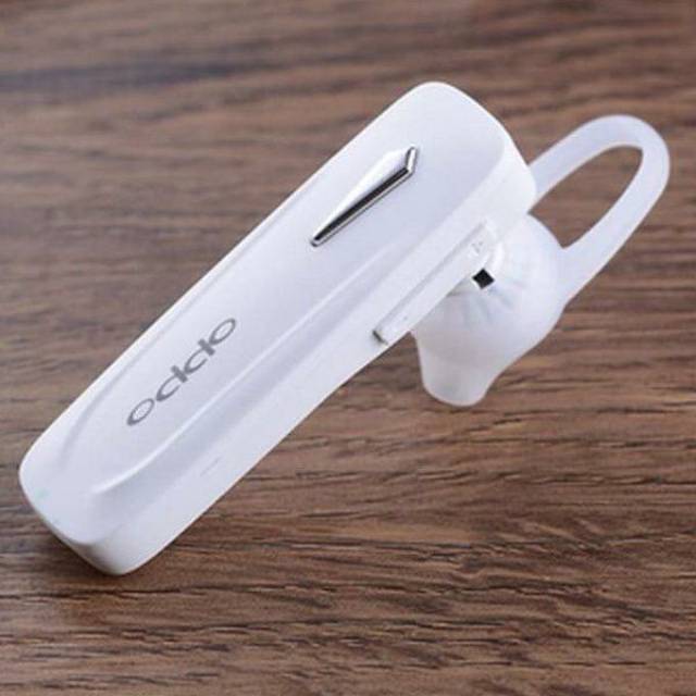 Headset Bluetooth Oppo Stereo Erphones Original Oppo Wireless Mini - PUTIH
