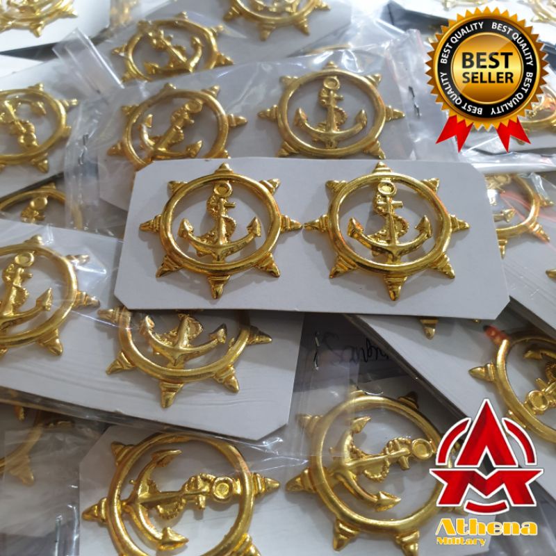 Pin Kerah Atribut Monogram Pelayaran Maritim