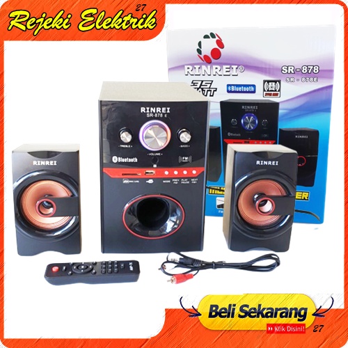 Speaker Bluetooth Rinrei SR-878E - USB - SD Card - Radio - Remote