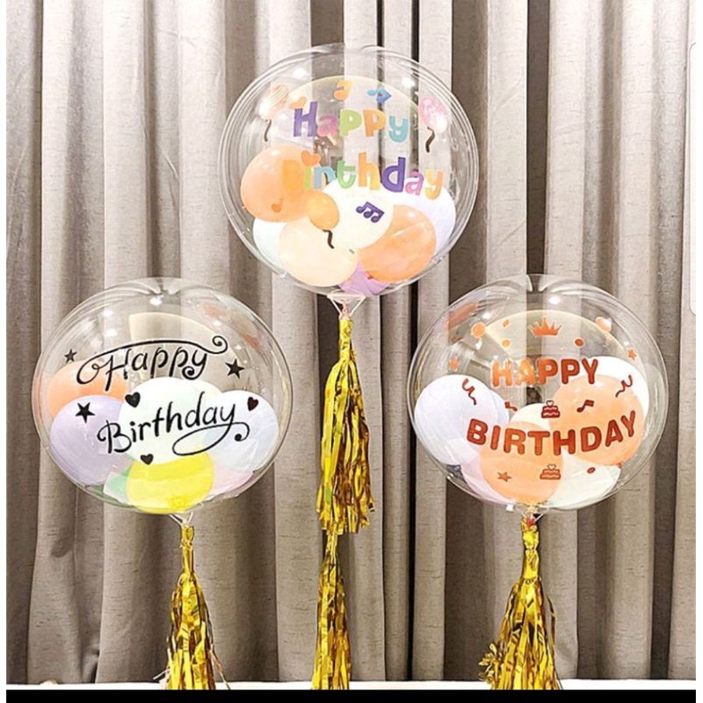 

Stiker Balon Transparan Tulisan Happy Birthday | Stiker Balon PVC