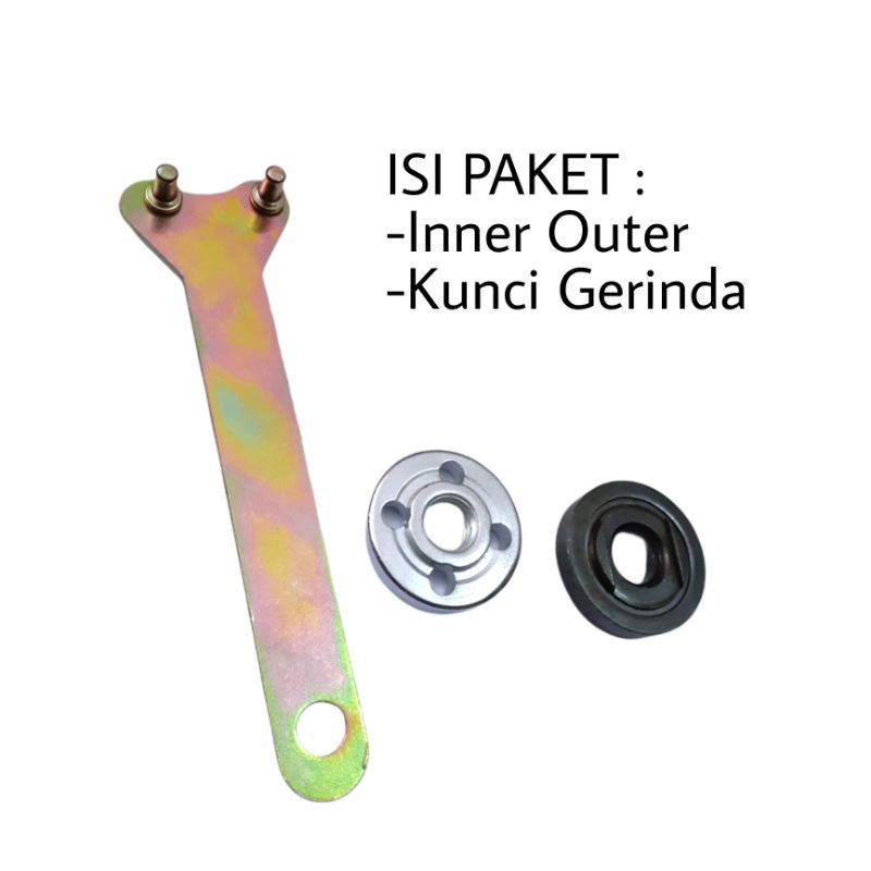 Kunci Gerinda Dan Inner Outer Mur Gerinda Tangan 4 Inch Set Penjepit Mata Gerinda