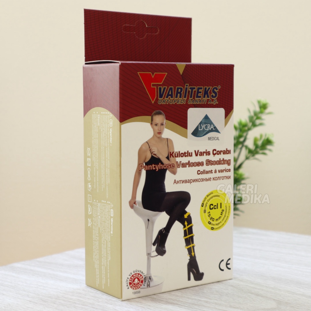 Stocking Varises Variteks 933 Jari Tertutup Kelas 1 15-20mmHg CCL 1 Light Compression / Kompresi Ringan