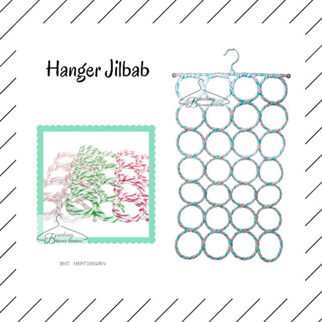 Hanger Hijab 28 Lubang Gantungan Jilbab Pashmina 28 Ring Gantungan Kerudung Syal Murah Unik Ulir(BH)