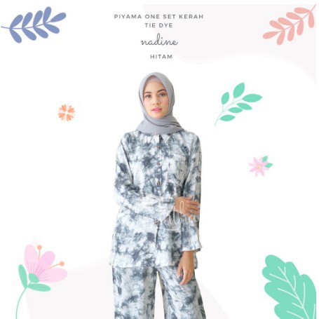 Pajamas / Piyama One Set Kemeja Tie Dye/Piyama Tangan panjang Paling Murah Bisa COD