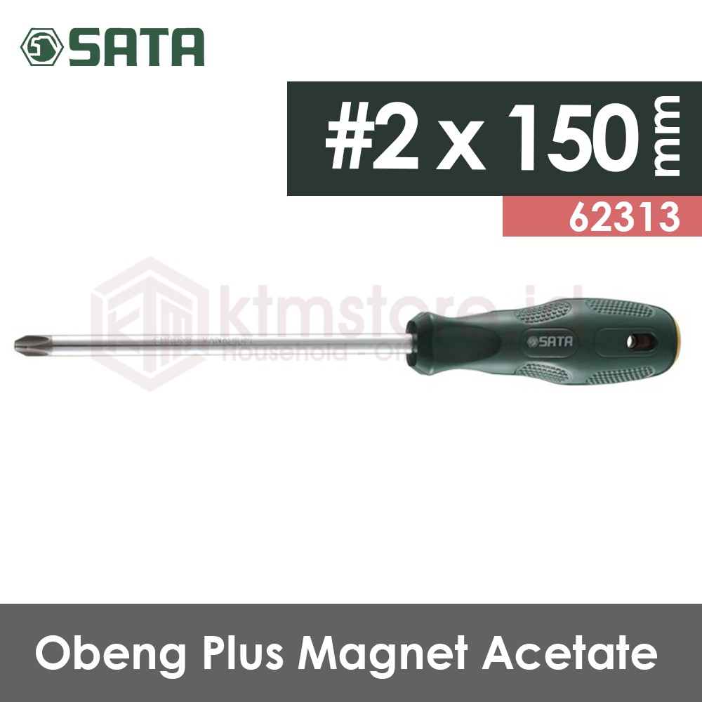 Obeng Plus #2 x 150mm Acetate 62313 SATA TOOLS