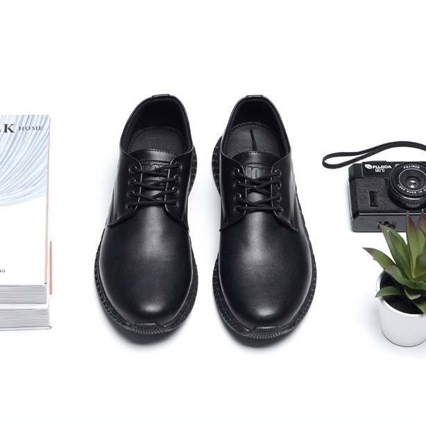 Sepatu Pantopel Pria Kasual Formal Kulit Kantor Kerja Kuliah Pantofel Pria Casual Oxford Original - Capt Black